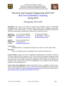 Electrical and Computer Engineering 4220/7220 Real