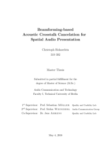 Beamforming-based Acoustic Crosstalk Cancelation for Spatial