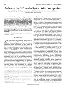 An Interactive 3-D Audio System With Loudspeakers