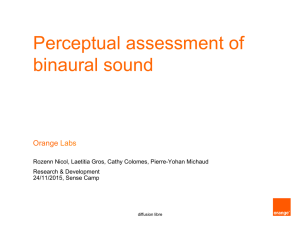 Perceptual assessment of binaural sound