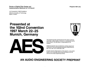 Presented at AuDIO the 102ndConvention 1997 March 22