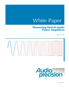 Measuring Switch-mode Power Amplifiers