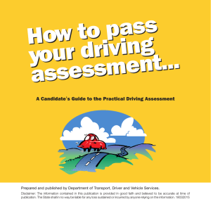 How to pass your driving assessment