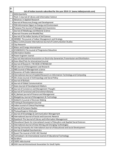 List of Indian journals