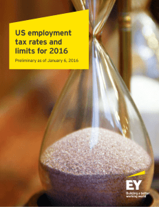 Employment tax rates and limits for 2016 prelim 1-21-2016