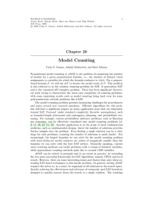 Model Counting - Department of Computer Science