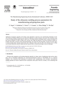 Study of the Ultrasonic Molding Process Parameters for