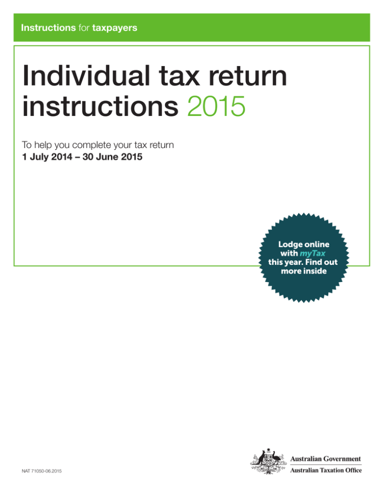 Individual Tax Return Instructions