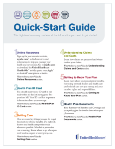 Quick-start Guide - UnitedHealthcare