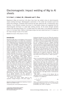 Electromagnetic Impact Welding of Mg to Al Sheets