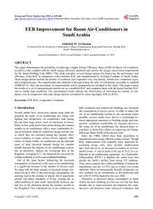 EER Improvement for Room Air-Conditioners in Saudi Arabia