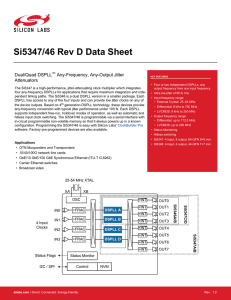 Si5347/46 Rev D Data Sheet -- Dual/Quad DSPLL