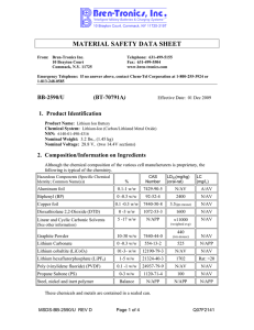 material safety data sheet - Bren