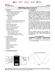 DRV8825 Stepper Motor Controller IC (Rev. F)