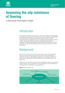 Assessing the slip resistance of flooring
