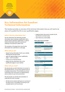 Technical Information handout - Tertiary Education Commission