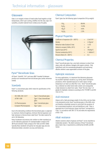 Technical information - glassware