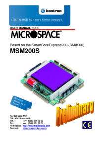 MSM200S Manual User Guide Preliminary V0.8