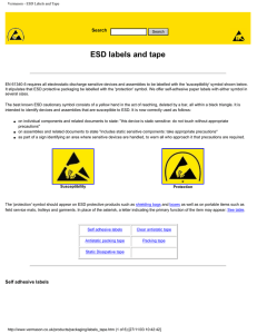 Vermason - ESD Labels and Tape