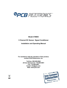 Product Manual - PCB Piezotronics