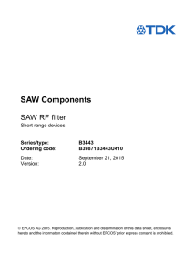 SAW Components, B3443