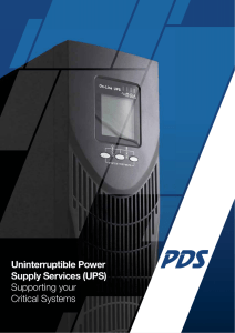 Uninterruptible Power Supply Services (UPS) Supporting your