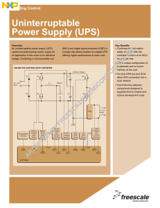 ARCHIVED - SG2070 Uninterruptable Power Supply (UPS)