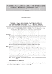 three-phase squirrel-cage induction generator excited by capacitor