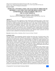 modeling and simulation and analysis of three-phase squirrel