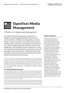 OpenText Media Management Product Overview
