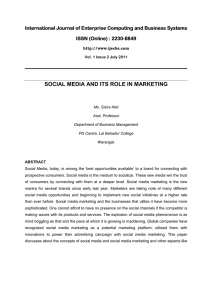 Social Media and its Role in Marketing