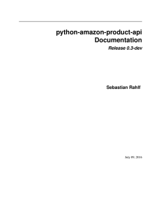 python-amazon-product-api Documentation