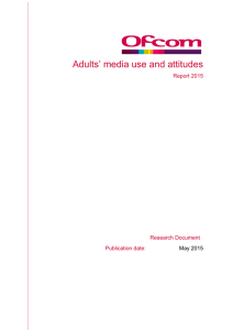 Adults` media use and attitudes - Stakeholders