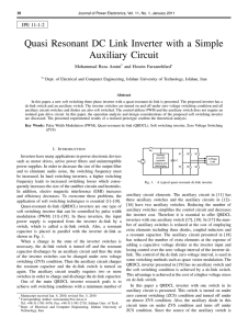 Quasi Resonant DC Link Inverter with a Simple Auxiliary Circuit