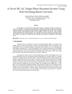 A Novel DC-AC Single Phase Resonant Inverter Using Soft