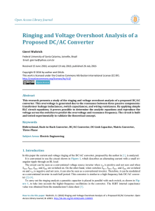 Ringing and Voltage Overshoot Analysis of a Proposed DC/AC