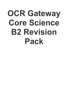 OCR Gateway Core Science B2 Revision Pack