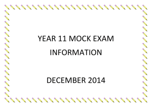 year 11 mock exam information december 2014