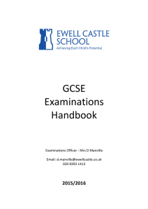 GCSE Examinations Handbook