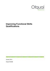 Improving Functional Skills Qualifications