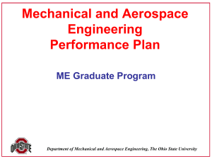Mechanical and Aerospace Engineering Performance Plan