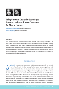 Using Universal Design for Learning to Construct Inclusive Science