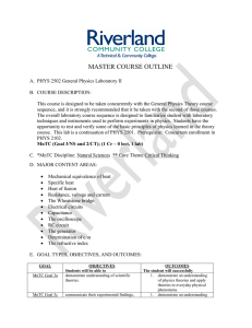 course sheet - Riverland Community College