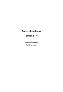 Curriculum Links for Primary and Intermediate Levels