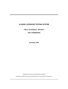 Test Framework - Illinois Licensure Testing System
