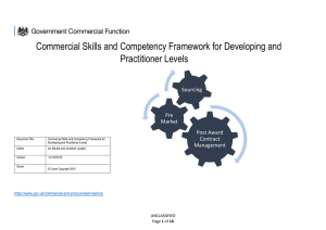 Commercial Professional Skills and Competency Framework