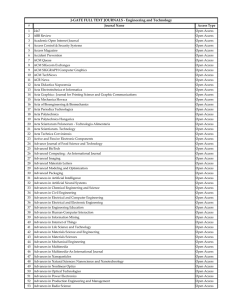 J-GATE FULL TEXT JOURNALS - Engineering and Technology