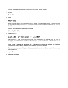 Monitors Cathode-Ray Tube (CRT) Monitor