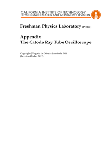 Appendix The Catode Ray Tube Oscilloscope