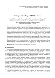 A Study on Recycling of CRT Glass Waste